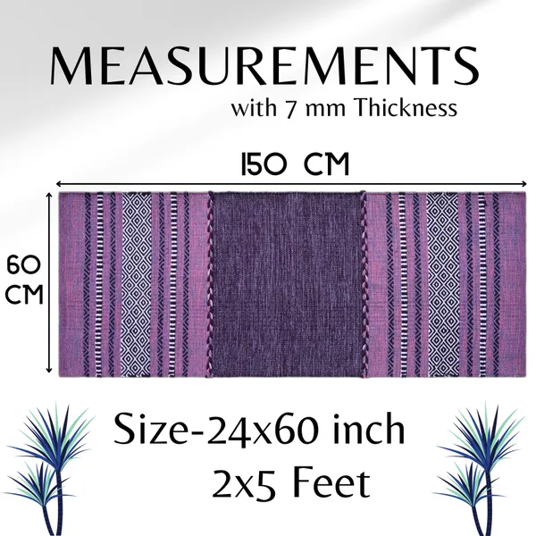Premium_Handwoven_Multiuse_Runner_Rug_for_Home._Size-2X5_Feet_Anti-Skid._Color_-_Purple