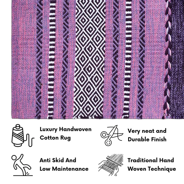 Premium_Handwoven_Multiuse_Runner_Rug_for_Home._Size-2X5_Feet_Anti-Skid._Color_-_Purple