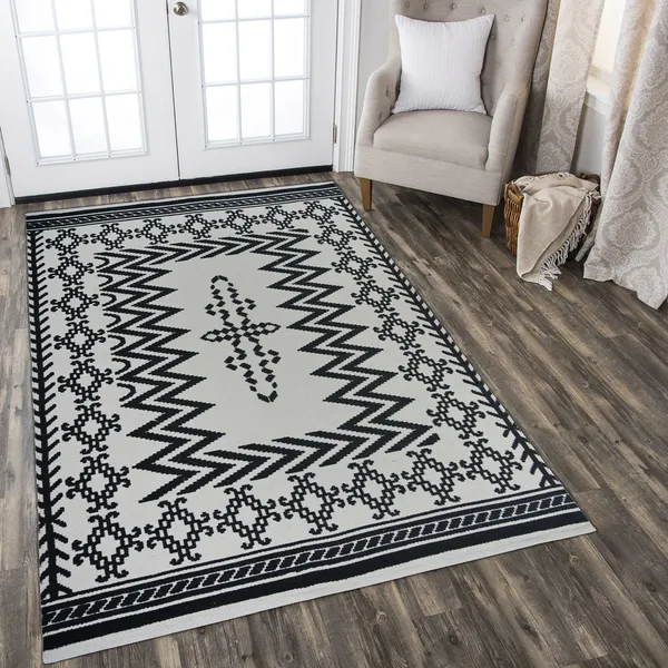 Premium_Handwoven_Rug_For_Living_Room,_Bedroom,_Kids_Room,_etc._Size-_4X6_Feet,_Color-_White-Black