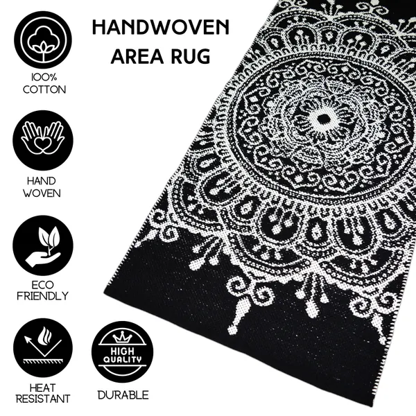Premium_Handwoven_Runner_Rug_for_Living_Room,_Bedroom,_Kitchen,_etc._2.4X5_Feet._7_mm_Thickness,_Black-White