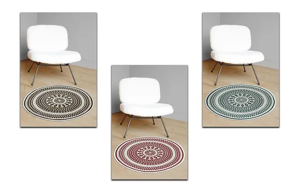 Brown,_Red_&_Green_Handmade_Knitted_Printed_Cotton_Round_Rugs_For_Bedroom,_Living_Room_(60_Cm_Dia_|__5_Mm_Thick)_(Pack_Of_3_Pcs)