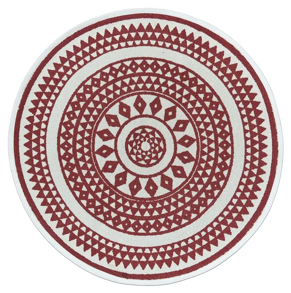 Red_Handmade_Knitted_Cotton_Printed_Rug_For_Home_Decoration_(60_Cm_Dia_|__5_Mm_Thick)