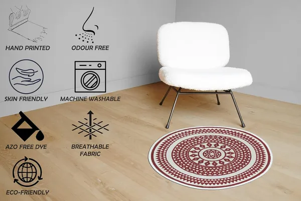 Red_Handmade_Knitted_Cotton_Printed_Rug_For_Home_Decoration_(60_Cm_Dia_|__5_Mm_Thick)