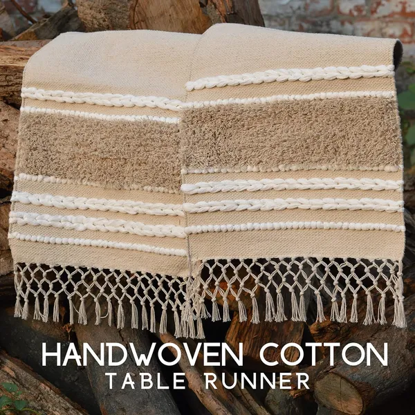 Ivory_Handmade_Knitted_Premium_Woven_Dining_Table_Runner_For_Six_Seater_Table_(16_X_72_Inch_|_12_X_18_Inch)_(Pack_Of_6_Pcs)