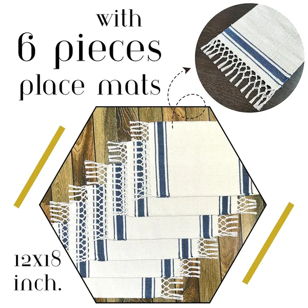 Ivory_Handmade_Knitted_Premium_Woven_Dining_Table_Runner_For_Six_Seater_Table_(16_X_72_Inch_|_12_X_18_Inch)_(Pack_Of_6_Pcs)