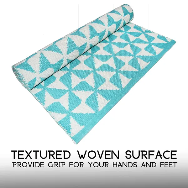 Turquoise_Handmade_Knitted_Strong_Anti-Slip_Backing_Cotton_Yoga_Mat_With_Carry_Bag_&_Strap_(2_X_6_Feet_|_8_Mm_Thick)