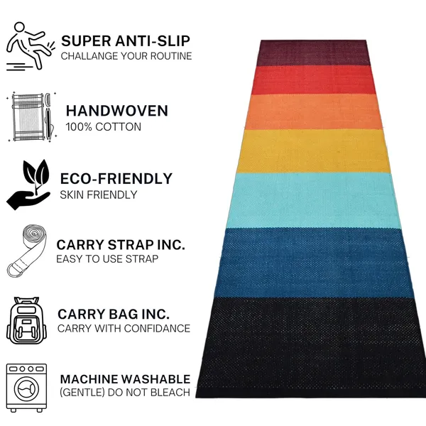 Multicolor_Handmade_Knitted_Strong_Anti-Slip_Backing_Cotton_Yoga_Mat_With_Carry_Bag_&_Strap_(2_X_6_Feet_|_8_Mm_Thick)
