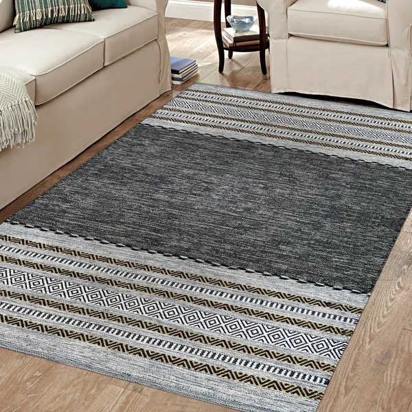 Premium_Handmade_Area_Rugs_For_Bedroom,_Living_Room,_etc_Size-_4_X_6_Feet_Color-_Grey