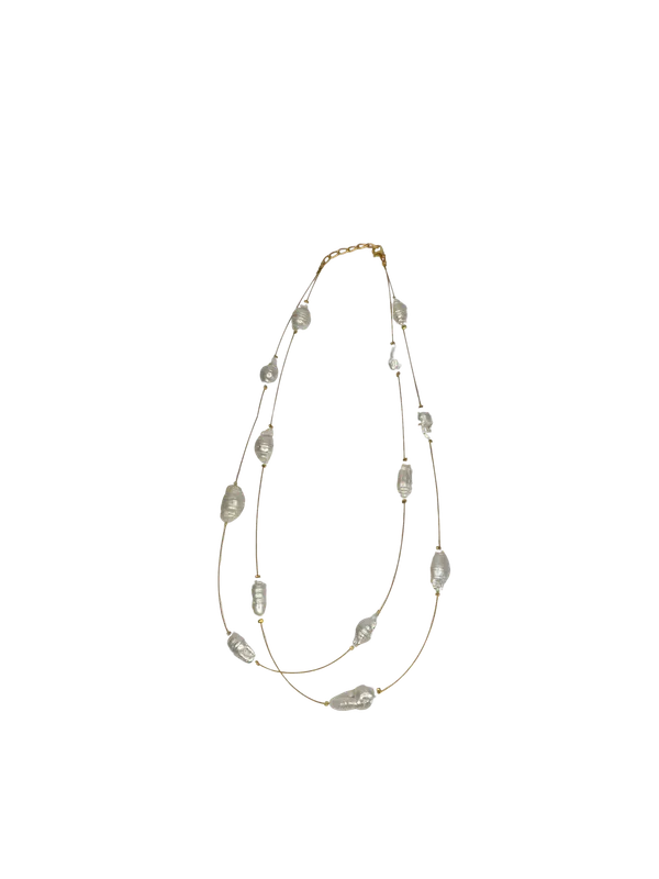 White_Premium_Baroque_Pearl_Necklace_For_Women_&_Girls