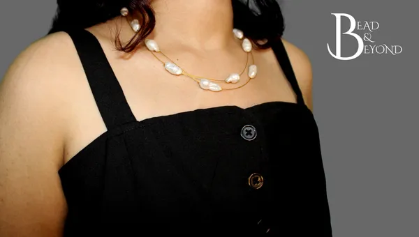 White_Premium_Baroque_Pearl_Necklace_For_Women_&_Girls