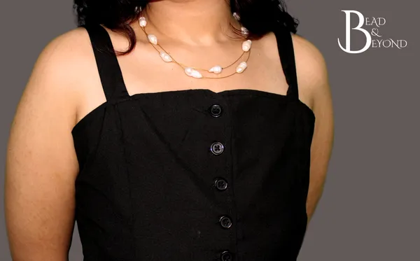 White_Premium_Baroque_Pearl_Necklace_For_Women_&_Girls