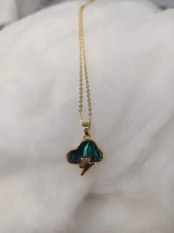 Golden_&_Blue_Premium_Burst_Necklace_For_Women_&_Girls