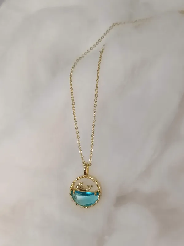Golden_&_Blue_Premium_Tidal_Spirit_Pendant_With_Chain_For_Women_&_Girls