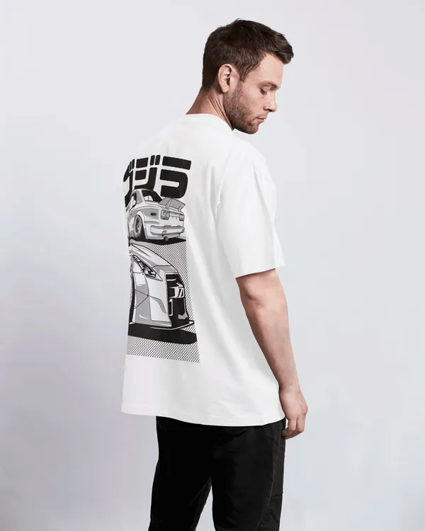 White_French_Terry_Cotton_Gtr_Generations_Oversized_Tshirt