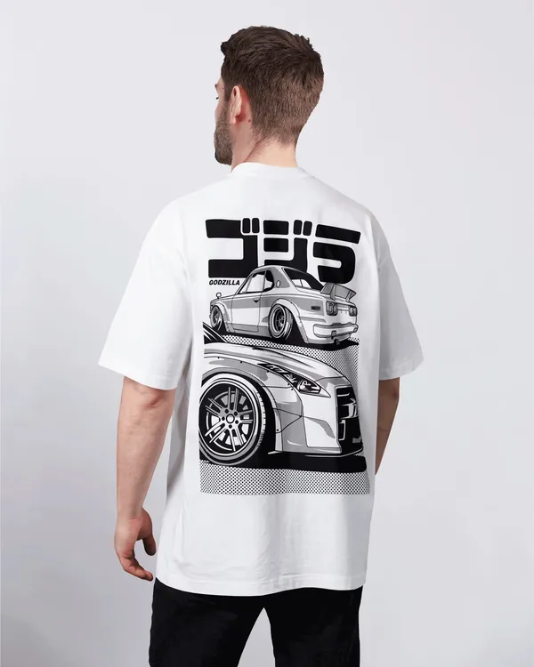 White_French_Terry_Cotton_Gtr_Generations_Oversized_Tshirt