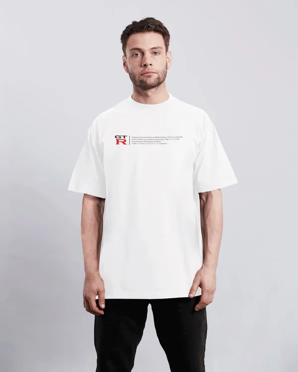 White_French_Terry_Cotton_Gtr_Generations_Oversized_Tshirt