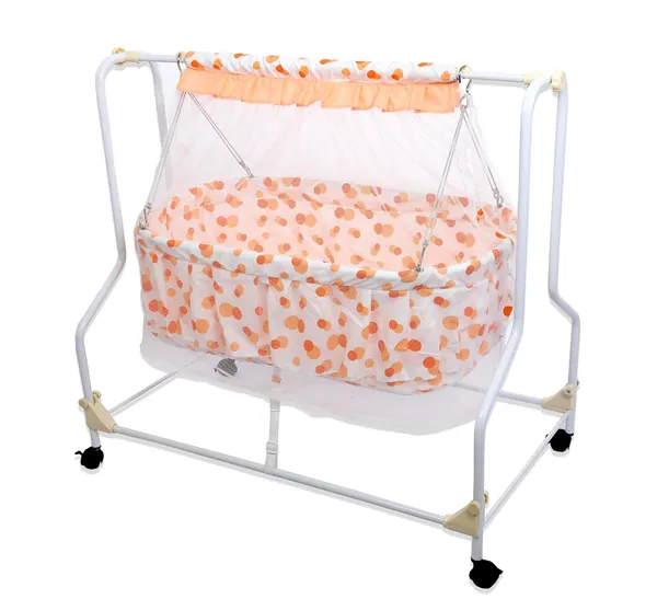 Orange_Plastic_&_Fabric_Cradle_For_Kids