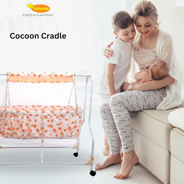 Orange_Plastic_&_Fabric_Cradle_For_Kids