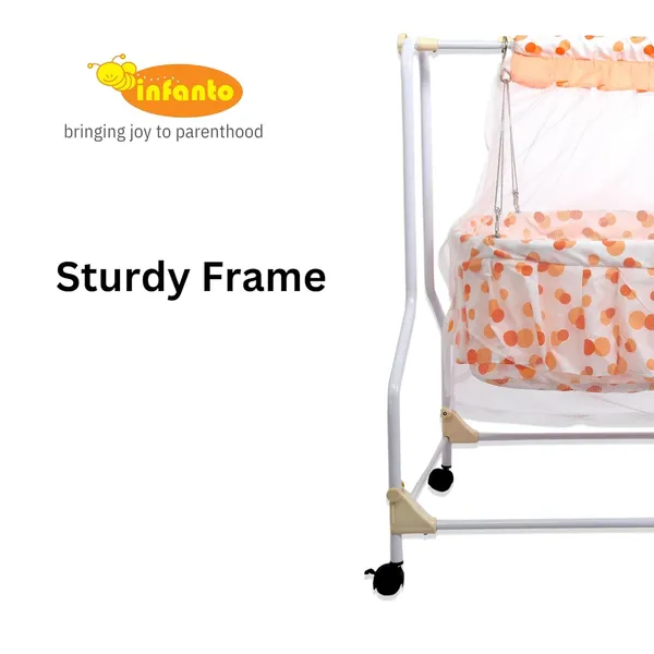 Orange_Plastic_&_Fabric_Cradle_For_Kids