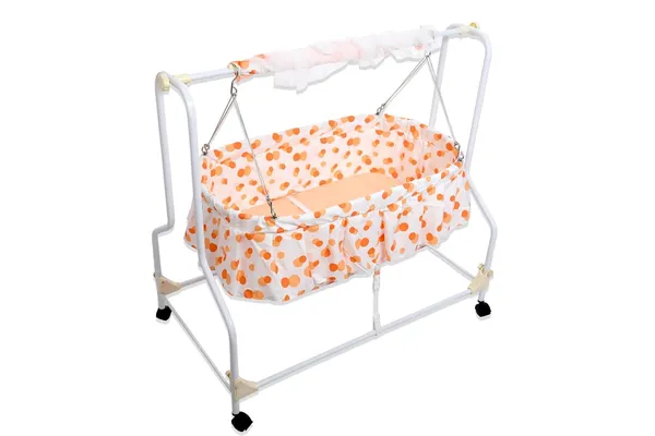 Orange_Plastic_&_Fabric_Cradle_For_Kids