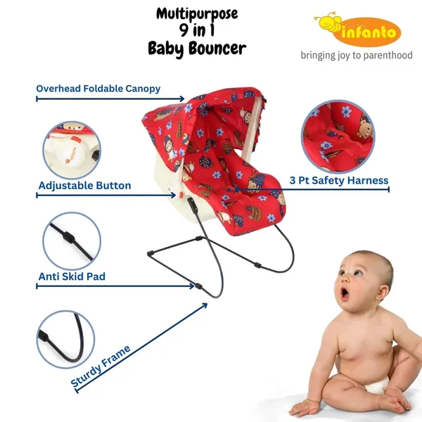 Pink_&_Red_Plastic_&_Fabric_Bouncer_For_Kids