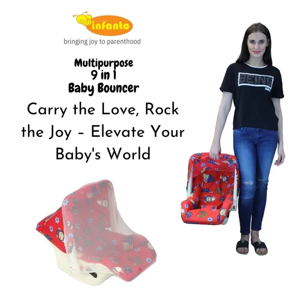 Pink_&_Red_Plastic_&_Fabric_Bouncer_For_Kids