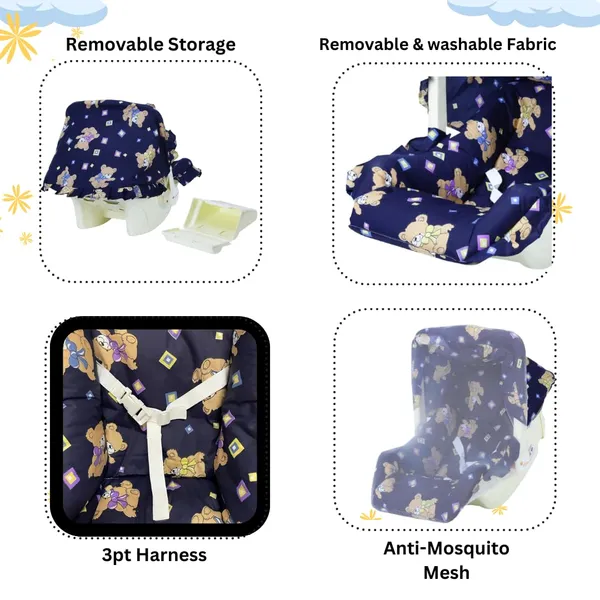 Navy_Blue_Stainless_Steel_&_Mesh_Sleeping_Carrier_For_Kids