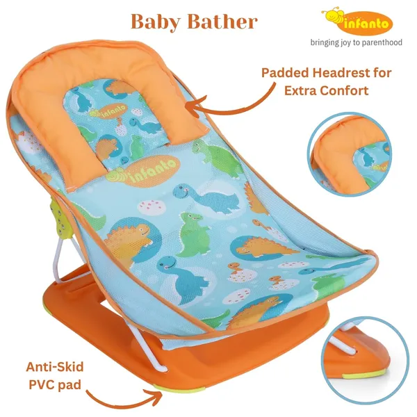 Orange_Metal,_Plastic_&_Polycotton_Baby_Bather_For_Kids