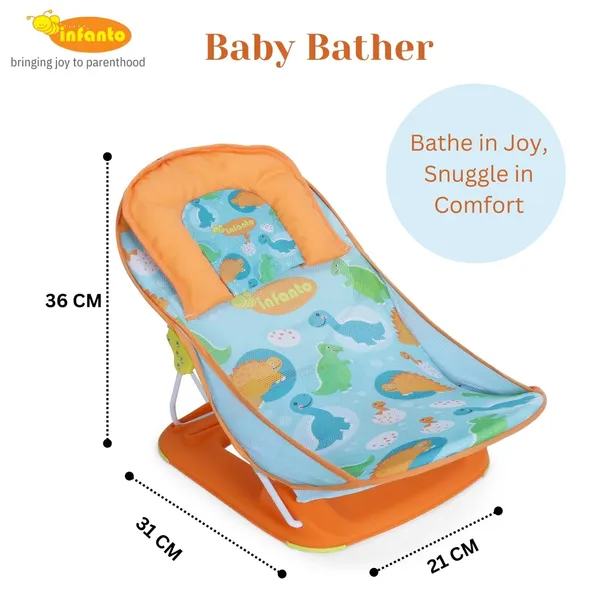 Orange_Metal,_Plastic_&_Polycotton_Baby_Bather_For_Kids