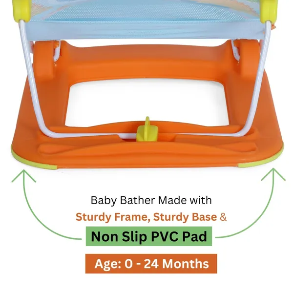 Orange_Metal,_Plastic_&_Polycotton_Baby_Bather_For_Kids