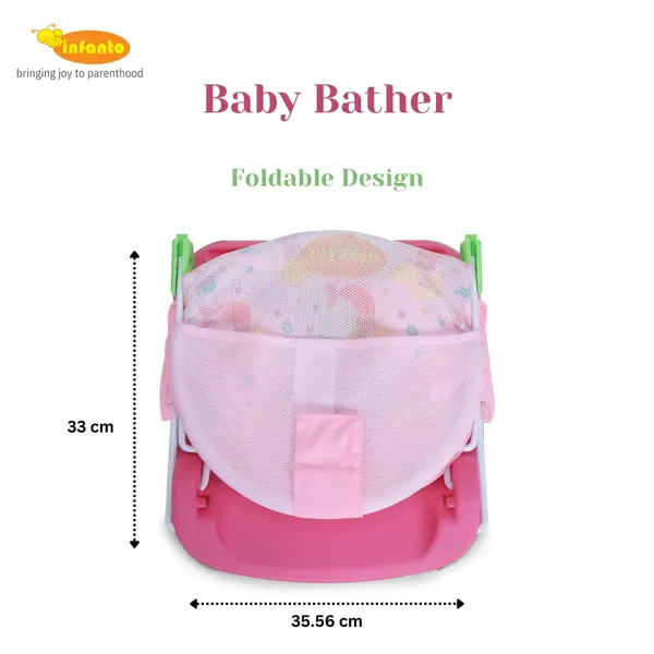 Pink_Metal,_Plastic_&_Polycotton_Baby_Bather_For_Kids