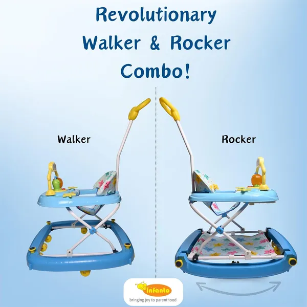 Blue_Iron/Metal_&_Fabric_Baby_Walker_For_Kids