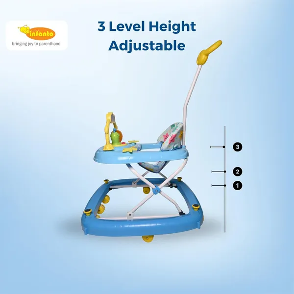 Blue_Iron/Metal_&_Fabric_Baby_Walker_For_Kids