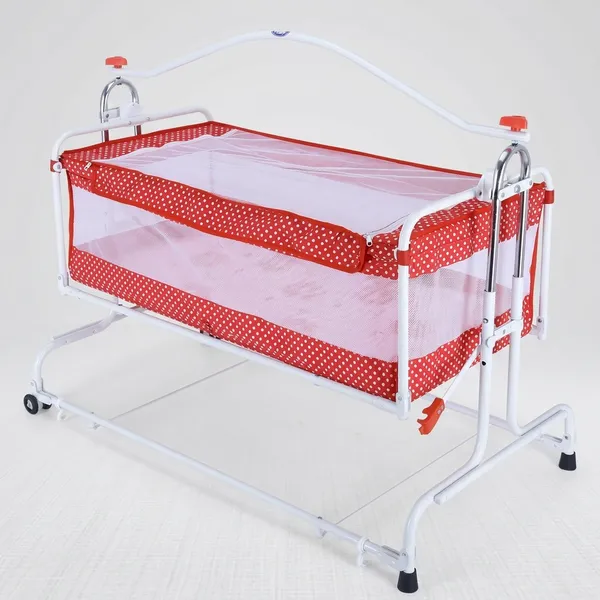 Red_Metal_&_Fabric_Cradle_For_Kids