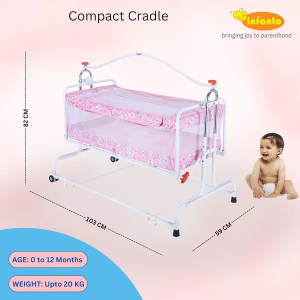Pink_Metal_&_Mesh_Cradle_For_Kids