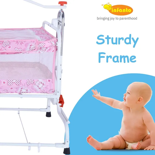 Pink_Metal_&_Mesh_Cradle_For_Kids