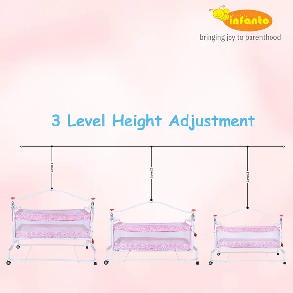 Pink_Metal_&_Mesh_Cradle_For_Kids