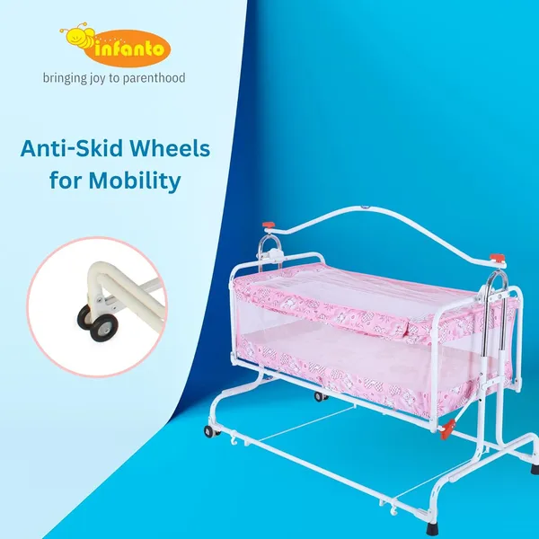 Pink_Metal_&_Mesh_Cradle_For_Kids