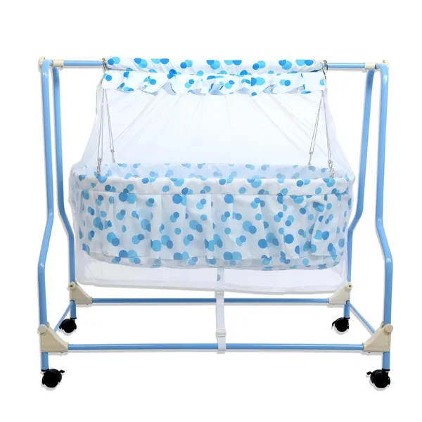 Blue_Metal_&_Fabric_Cradle_For_Kids