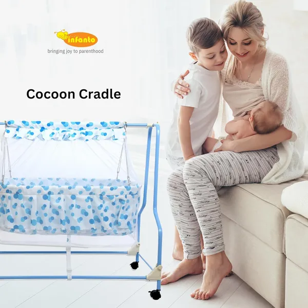 Blue_Metal_&_Fabric_Cradle_For_Kids