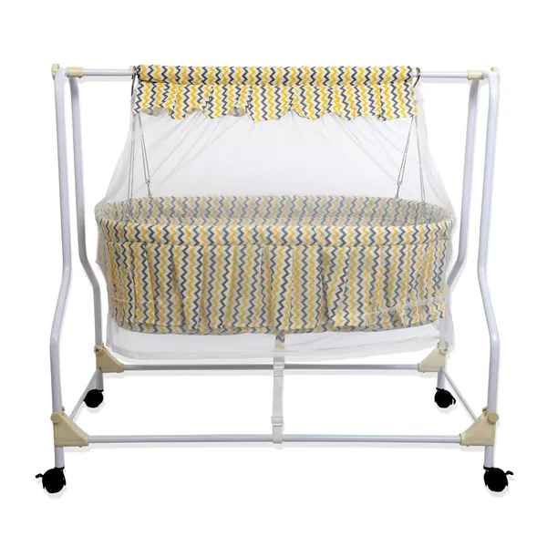 Yellow_Metal_&_Fabric_Cradle_For_Kids