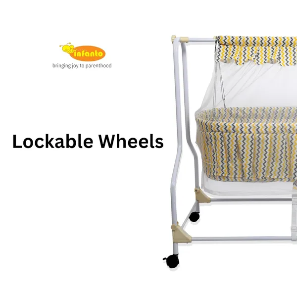 Yellow_Metal_&_Fabric_Cradle_For_Kids