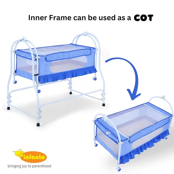Blue_Metal_&_Fabric_Cradle_For_Kids