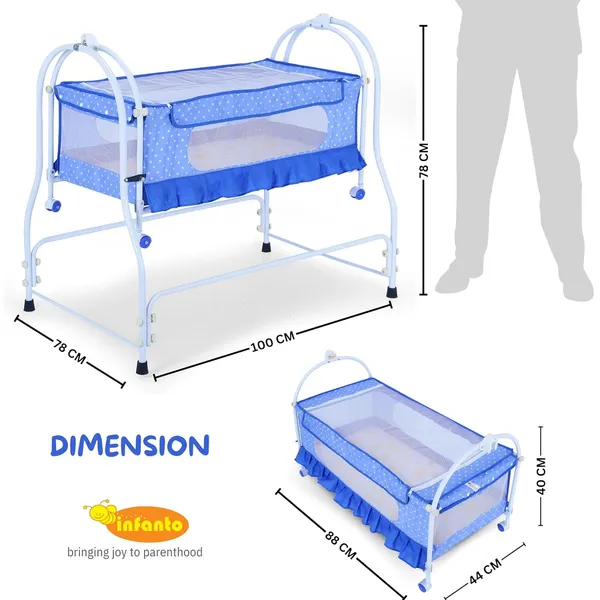Blue_Metal_&_Fabric_Cradle_For_Kids