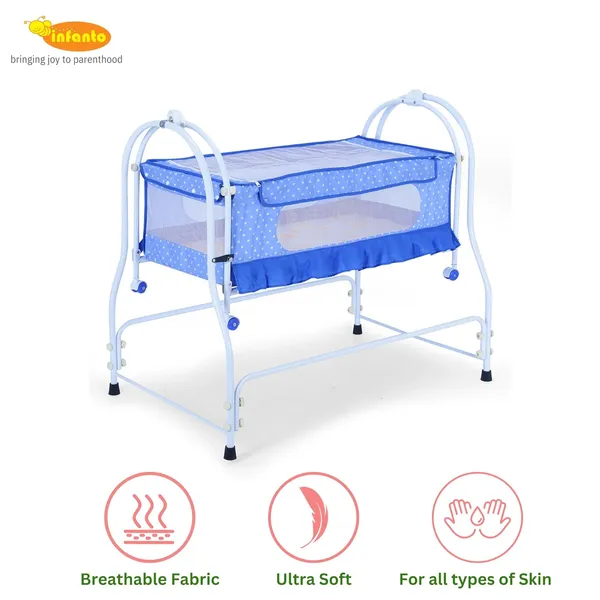 Blue_Metal_&_Fabric_Cradle_For_Kids
