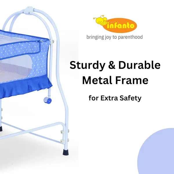 Blue_Metal_&_Fabric_Cradle_For_Kids