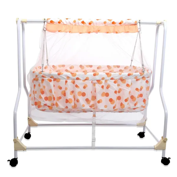 Orange_Plastic_&_Metal_Cradle_For_Kids