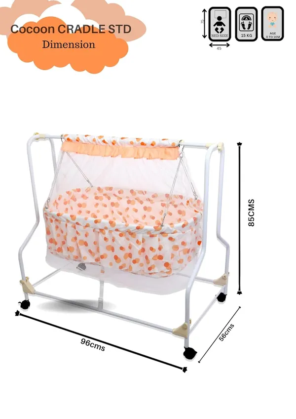 Orange_Plastic_&_Metal_Cradle_For_Kids