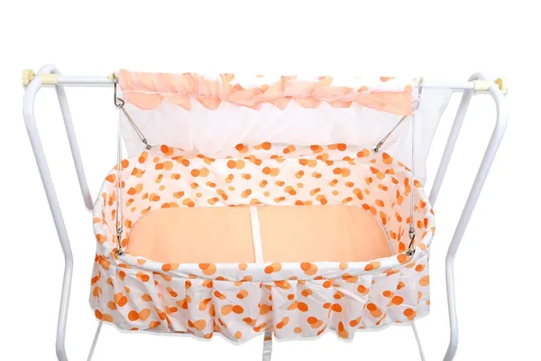 Orange_Plastic_&_Metal_Cradle_For_Kids