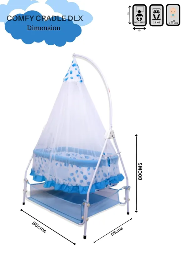 Blue_Metal_&_Fabric_Cradle_For_Kids